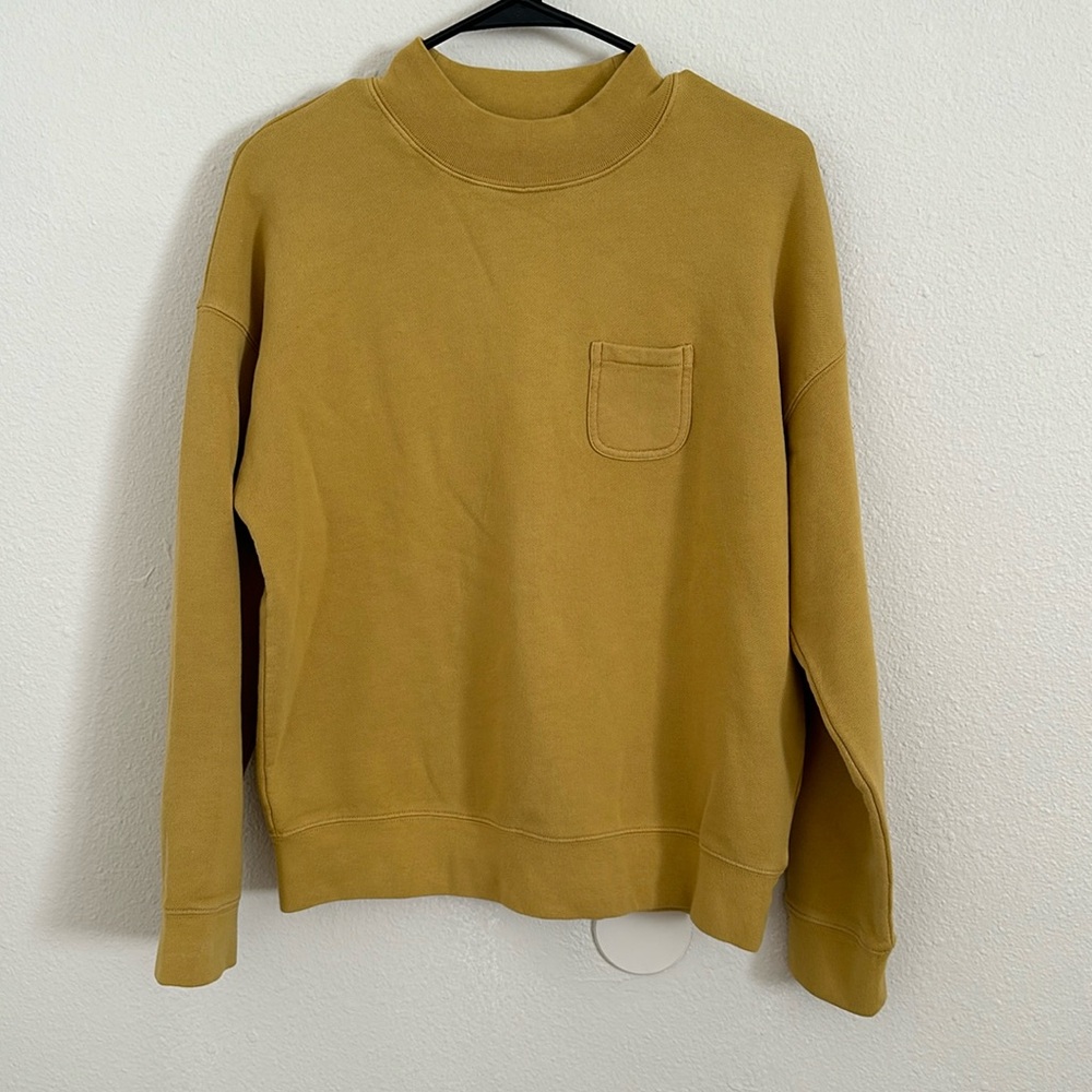 Madewell Mustard Long Sleeve Pocket Sweatshirt